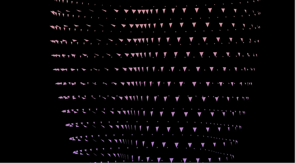 White pattern on dark background
