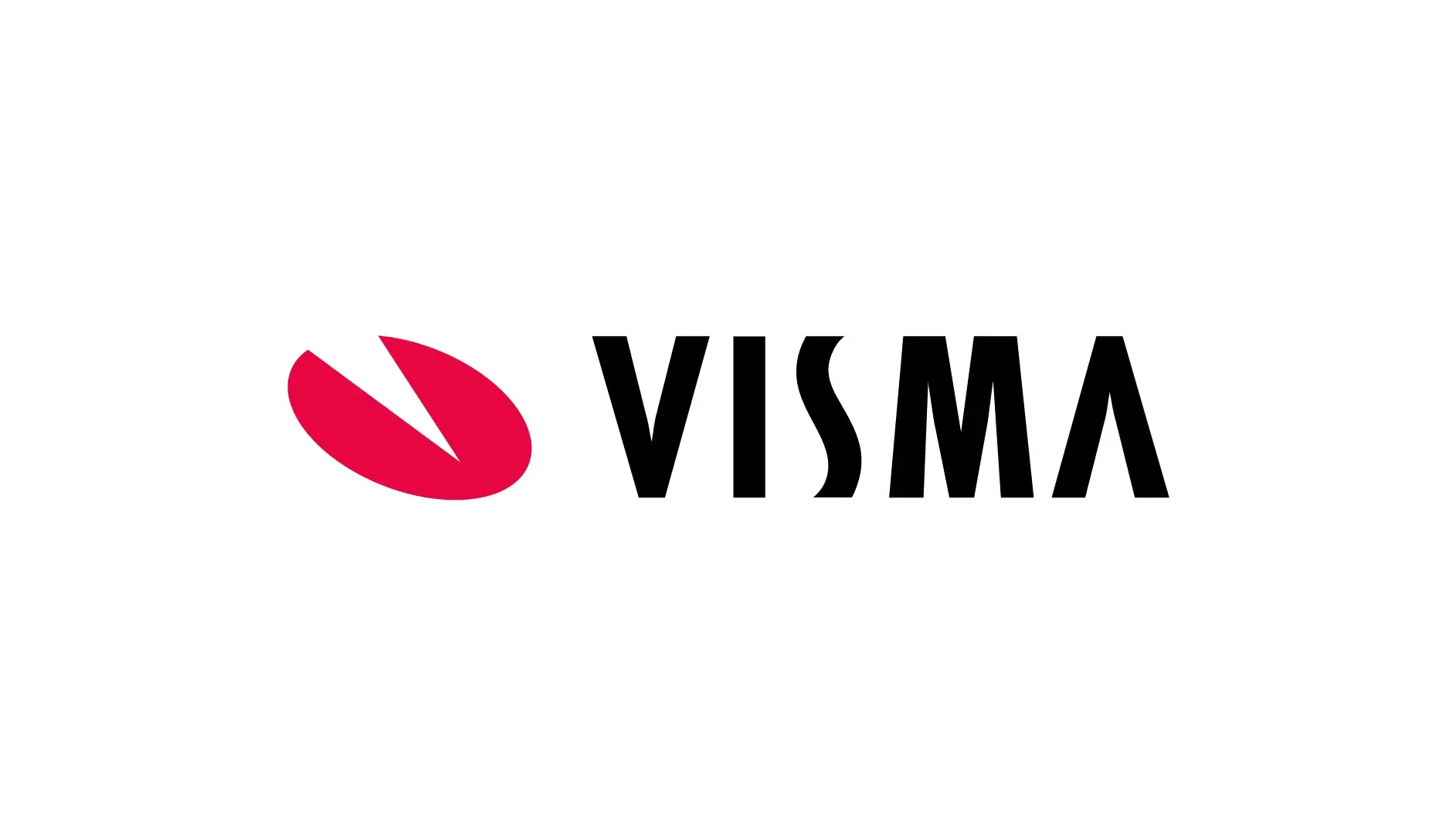 Visma logo in black and red
